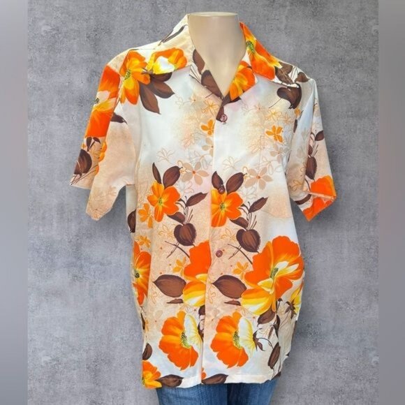 Diane's Honolulu Floral Hawaiian Shirt (S) - Picture 1 of 7